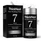 ThickNest hair building fibers packaging on a white background